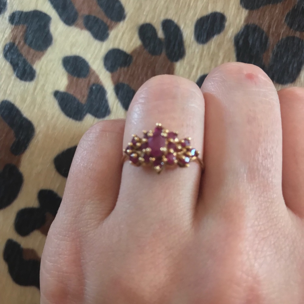 10k Gold Ring with 💎 Gems Rubellite